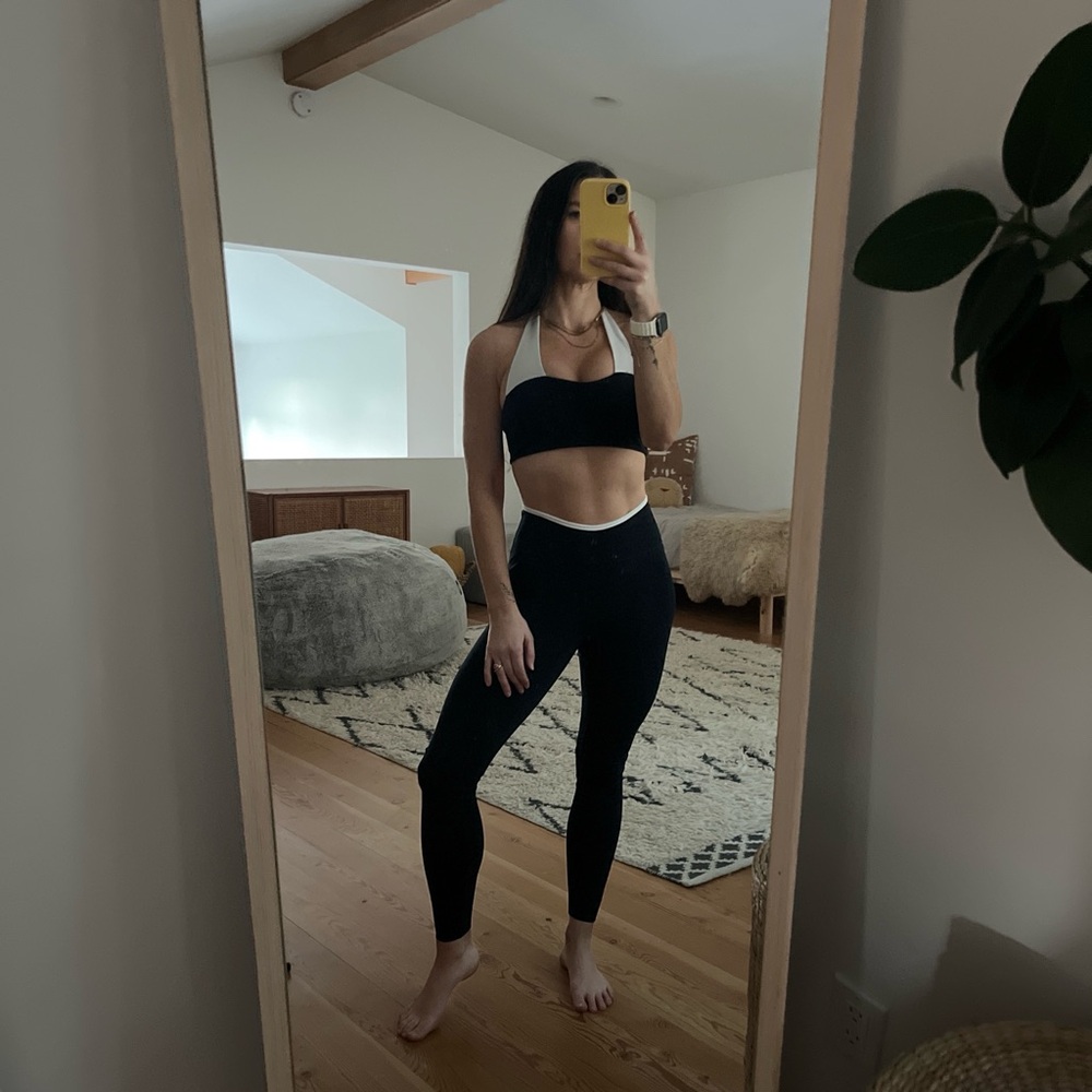 Crop Shop Boutique Black and White Leggings
